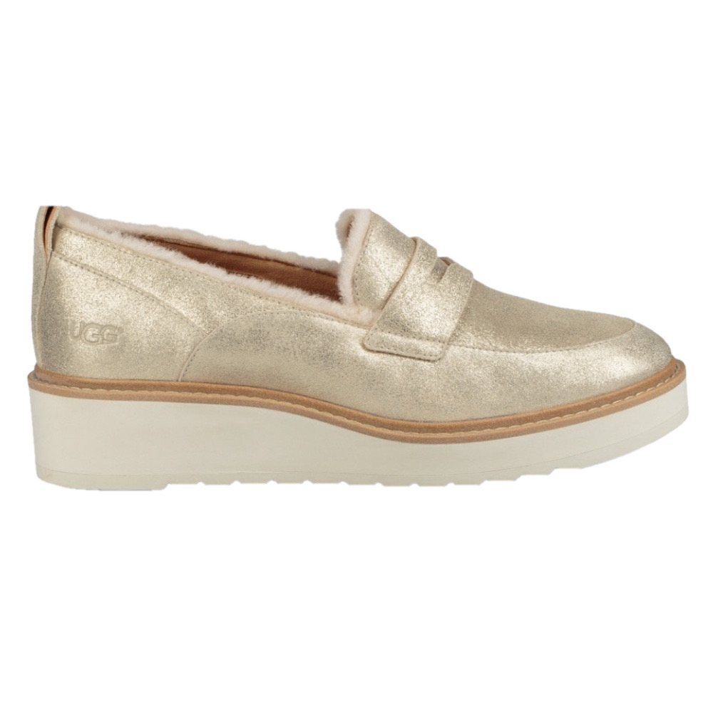 UGG Atwater Metallic Slip On Loafers Lady Woman Footwear Shoes Size 8.5